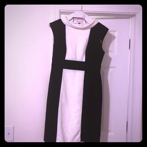 Black and white dress.